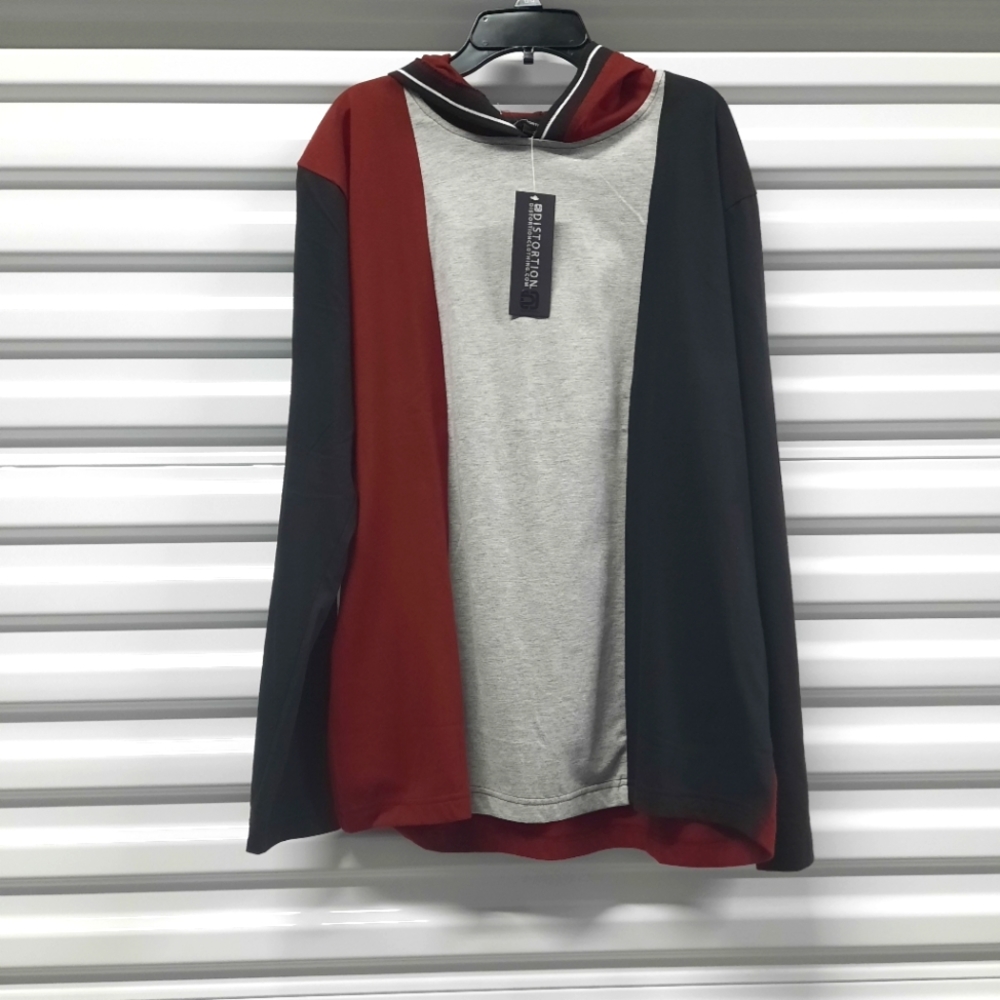 Distortion Mens Hooded Shirt Size Large Pullover